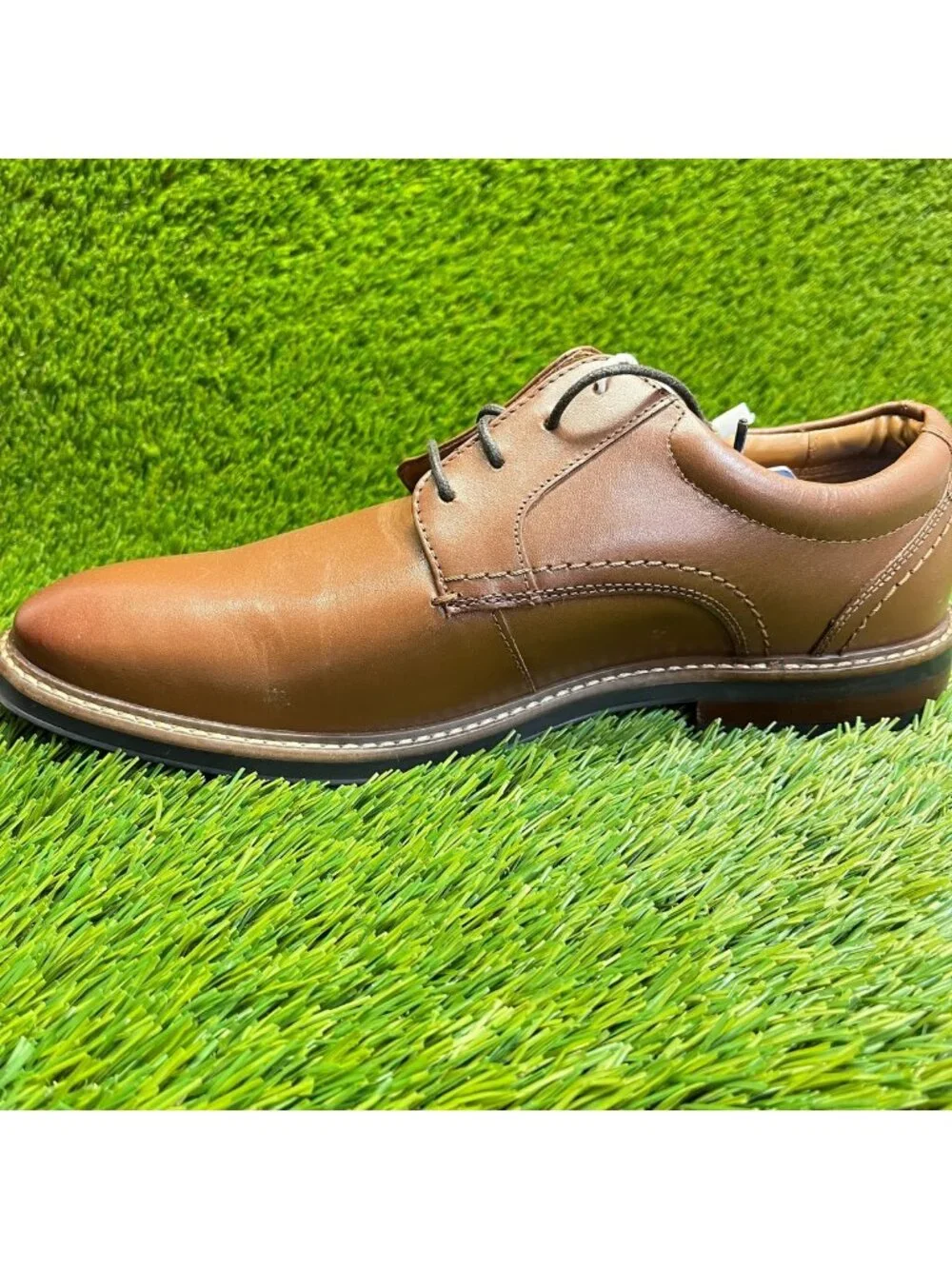 Nunn Bush Calderone Mens Size 9.5 Brown Casual Classic Plain Toe Oxford Shoes